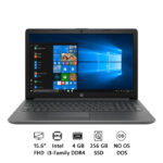 لابتوب إتش بي 15-dw3034nx، معالج Intel Core i3-1125G4، ذاكرة RAM سعة 4 جيجابايت، قرص SSD سعة 256 جيجابايت، شاشة 15.6 بوصة HD مضادة للتوهج، تصميم Jet B