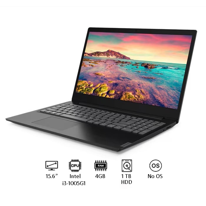 010400300001 Lenovo IdeaPad S100 Laptop (81W800F6AD) – Intel Core i3-1005G1, 4GB RAM, 1TB HDD, 15.6" FHD Display, DOS, Black - Image 1