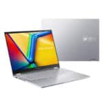 ⁦أسوس VivoBook Flip TP3402VA – معالج Intel Core i5-13500H – ذاكرة 8 جيجابايت – 512 جيجابايت SSD – شاشة 14 بوصة FHD تعمل باللمس – Windows 11 – فضي شفاف⁩ - الصورة ⁦4⁩