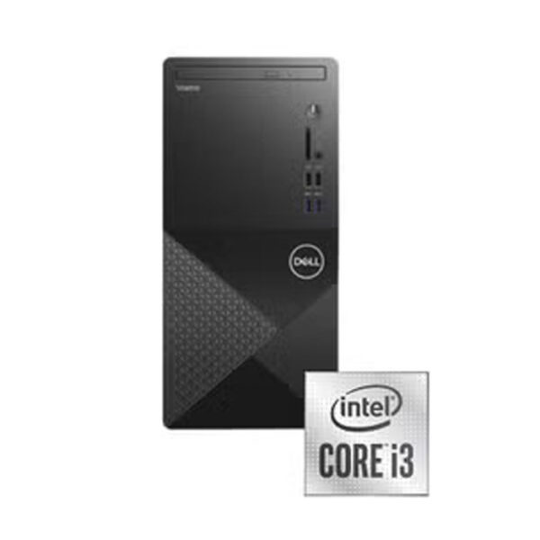 كمبيوتر مكتبي DELL Vostro 3888، معالج Intel Core i3-10100 الجيل العاشر، ذاكرة RAM 4 جيجابايت، قرص صلب HDD بسعة 1 تيرابايت، بدون نظام تشغيل (Free DOS)