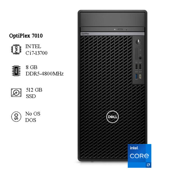 Dell OptiPlex 7010 – إنتل كور i7-13700 – 8 جيجابايت رام – 512 جيجابايت SSD – بدون نظام تشغيل