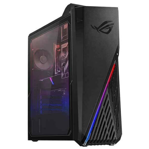 كمبيوتر مكتبي ASUS للألعاب – معالج AMD Ryzen 7 5800، ذاكرة RAM 16 جيجابايت، تخزين 1 تيرابايت HDD + 256 جيجابايت SSD، كرت شاشة 6 جيجابايت GTX 1660Ti، بدون نظام تشغيل، لون أسود
