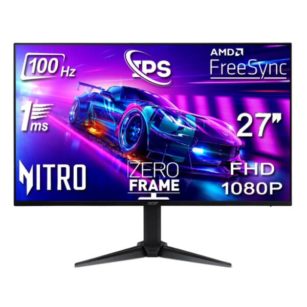 Acer VG273EBMIIX 27" IPS Gaming Monitor – Full HD (1920x1080), 1ms Response Time, 165Hz Refresh Rate, HDMI, FreeSync, Black