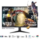 شاشة العاب منحنية  Acer ED271X3bmiipx - بحجم 27 بوصة دقة Full HD (1920×1080) - معدل تحديث 240Hz - زمن الاستجابة 1مللي ثانية - لوحة VA- 2x HDMI- DisplayPort - مخرج صوت - اللون الاسود