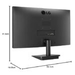 ⁦شاشة LG 24MP400-B – مقاس 24 بوصة، دقة Full HD، لوحة IPS، معدل تحديث 75 هرتز، تصميم بدون حدود، لون أسود⁩ - الصورة ⁦4⁩