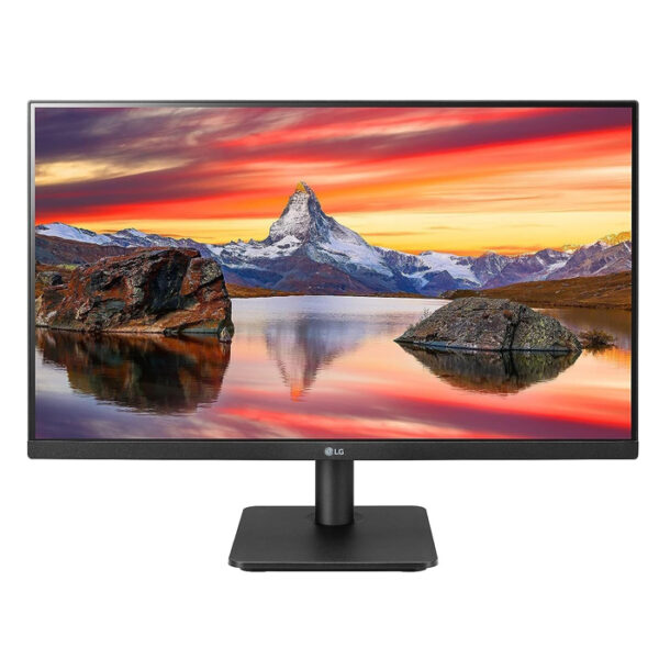شاشة LG 24MP400-B – مقاس 24 بوصة، دقة Full HD، لوحة IPS، معدل تحديث 75 هرتز، تصميم بدون حدود، لون أسود