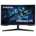 Samsung Odyssey G5 32" Curved Gaming Monitor – 2560x1440 QHD, 165Hz Refresh Rate, 1ms Response Time, VA Panel, HDR10, AMD FreeSync Premium, 1000R Curvature, HDMI + DisplayPort, Black