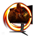 ⁦شاشة الألعاب AOC 24G2SP مقاس 23.8 بوصة – دقة 1920×1080 FHD، لوحة IPS، معدل تحديث 165 هرتز، زمن استجابة 1 مللي ثانية، تقنية AMD FreeSync Premium، تصميم بدون حواف من 3 جهات، حامل قابل لضبط الارتفاع، منافذ HDMI + DisplayPort⁩ - الصورة ⁦10⁩