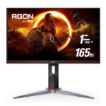 AOC 24G2SP 23.8" Gaming Monitor – Full HD 1920x1080, IPS Panel, 165Hz Refresh Rate, 1ms Response Time, AMD FreeSync Premium, 3-Sided Frameless Design, Height Adjustable Stand, HDMI + DisplayPort