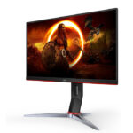 ⁦شاشة الألعاب AOC 24G2SP مقاس 23.8 بوصة – دقة 1920×1080 FHD، لوحة IPS، معدل تحديث 165 هرتز، زمن استجابة 1 مللي ثانية، تقنية AMD FreeSync Premium، تصميم بدون حواف من 3 جهات، حامل قابل لضبط الارتفاع، منافذ HDMI + DisplayPort⁩ - الصورة ⁦7⁩