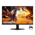 AOC 24G4E 23.8" Gaming Monitor – Full HD 1920x1080, Fast IPS Panel, 180Hz Refresh Rate, 0.5ms Response Time, Adaptive Sync, 3-Sided Frameless Design, HDMI + DisplayPort, Black