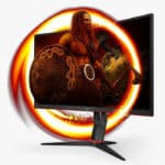 AOC C27G2Z2 27" Curved Gaming Monitor – FHD 1920x1080, 250Hz Refresh Rate, 0.5ms Response Time, VA Panel, Adaptive Sync, Frameless Design, HDMI + DisplayPort, Black/Red - Image 7