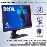 ⁦شاشة BenQ GW2780 مقاس 27 بوصة – دقة FHD 1920×1080، لوحة IPS بدون حواف، منافذ HDMI 2.0 ×2، VGA، مكبرات صوت مدمجة، تقنية حماية العين، تصميم أنيق، دعم حامل VESA⁩ - الصورة ⁦4⁩