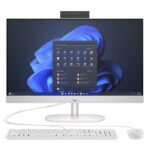 HP 245 G10 All-in-One – AMD Ryzen 7 7730U, 8GB DDR4, 512GB M.2 SSD, 23.8″ FHD IPS Display, White, DOS
