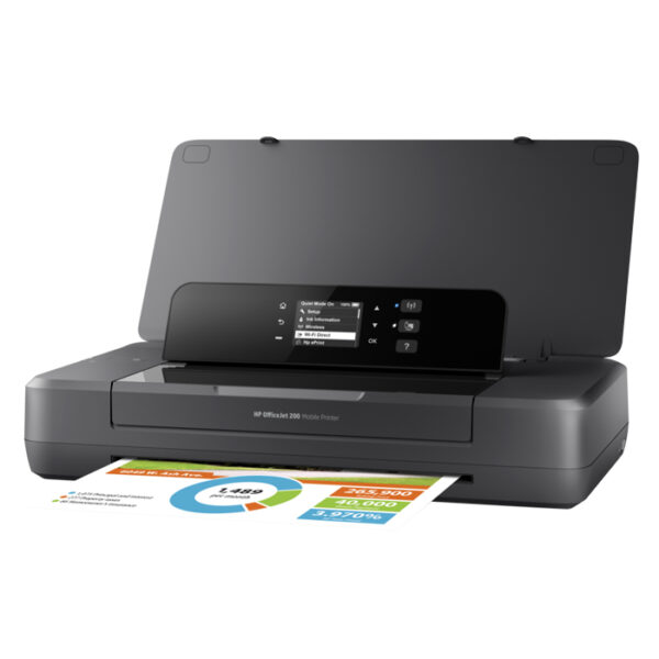 طابعة HP OfficeJet Mobile 202 - طابعة نافثة للحبر محمولة للطباعة أثناء التنقل