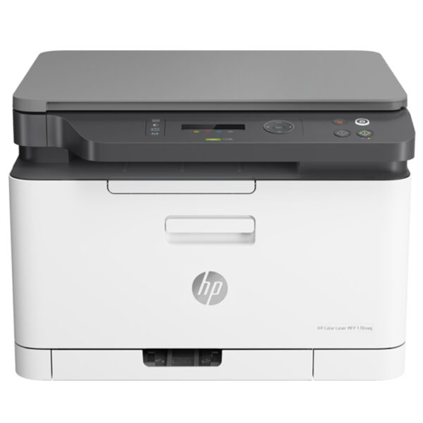 طابعة HP Color Laser MFP 178NW – طابعة ليزر ألوان متعددة الوظائف، طباعة، نسخ، مسح ضوئي، تصميم مدمج