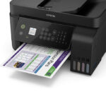 ⁦طابعة Epson EcoTank L5190 متعددة الوظائف – طابعة نفث حبر ملونة مع خزانات حبر قابلة لإعادة التعبئة، طباعة، نسخ، مسح ضوئي، اتصال Wi-Fi و Ethernet، جودة عالية، تصميم مدمج، أسود⁩ - الصورة ⁦3⁩