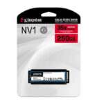 قرص الحالة الصلبة Kingston NV1 M.2 NVMe – سعة 250 جيجابايت، تخزين سريع وموثوق لأجهزة اللابتوب والكمبيوتر المكتبي
