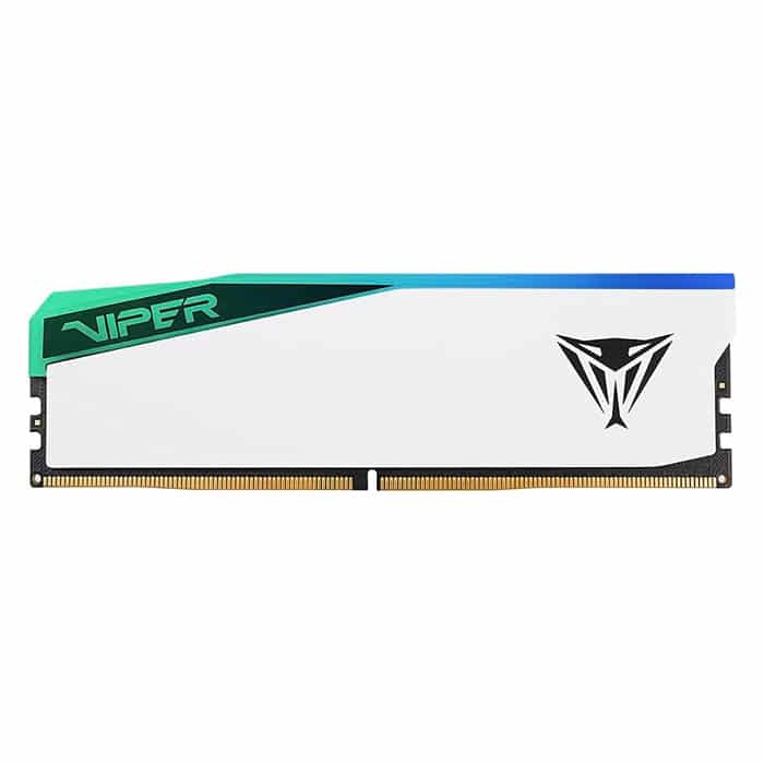 063123040006 Viper Elite 5 RGB DDR5 16GB (16x1) 6000MT/s CL42 White Heat Sink RAM - Image 1