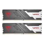 ذاكرة باتريوت فايبر فينوم آر جي بي DDR5 سعة 64 جيجابايت (32×2) بسرعة 6000 ميجاهرتز CL32 باللونين الأسود والفضي مع مشتت حراري