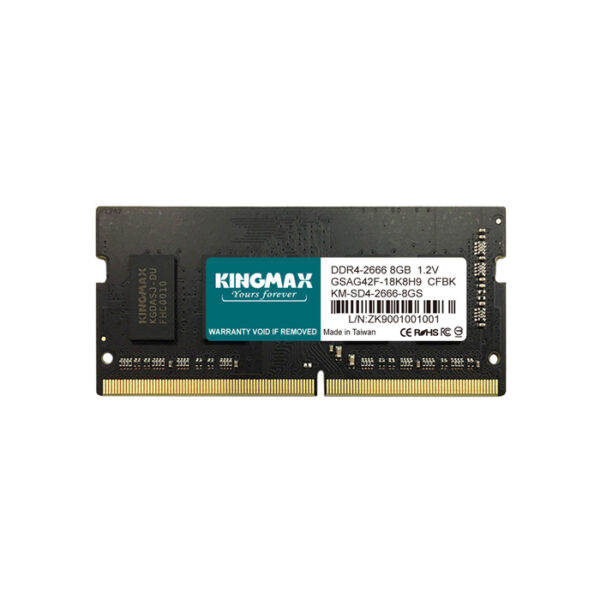 رام كينج ماكس بحجم 8 جيجابايت DDR4، تردد 2666MHz، توقيت CL19، ذاكرة عالية الأداء لأجهزة اللابتوب