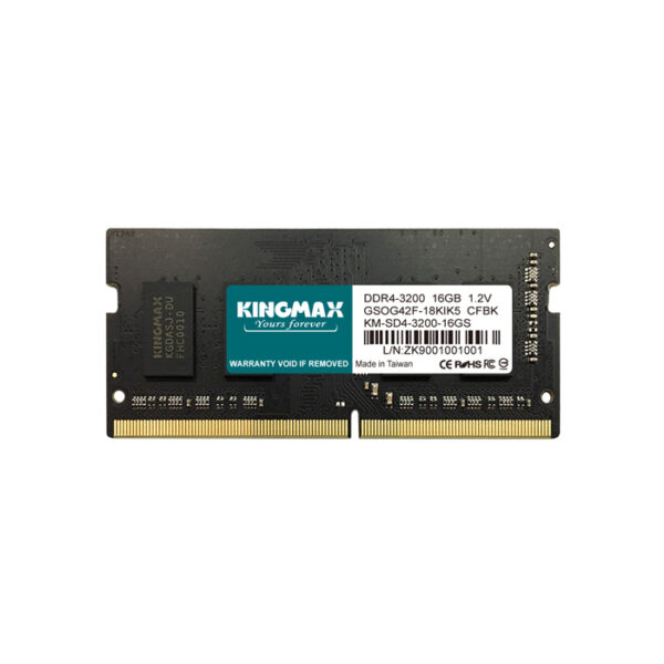 ذاكرة كينغ ماكس DDR4 سعة 16 جيجابايت – بسرعة 3200 ميجاهرتز، توقيت CL22، نوع SO-DIMM، توفر أداءً احترافيًا ومستقرًا لأجهزة اللابتوب