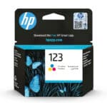 خرطوشة حبر ملونة أصلية لطابعة HP DeskJet 123 – ألوان ثلاثية (سماوي، أرجواني، أصفر)