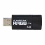 Patriot Rage Lite 64GB USB 3.2 Gen 1 Flash Drive (Up to 120MB/s Read Speed)