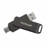 Patriot Rage R550 64GB USB 3.2 Gen 1 Flash Drive (Swing Type A+C, Dark Shadow)