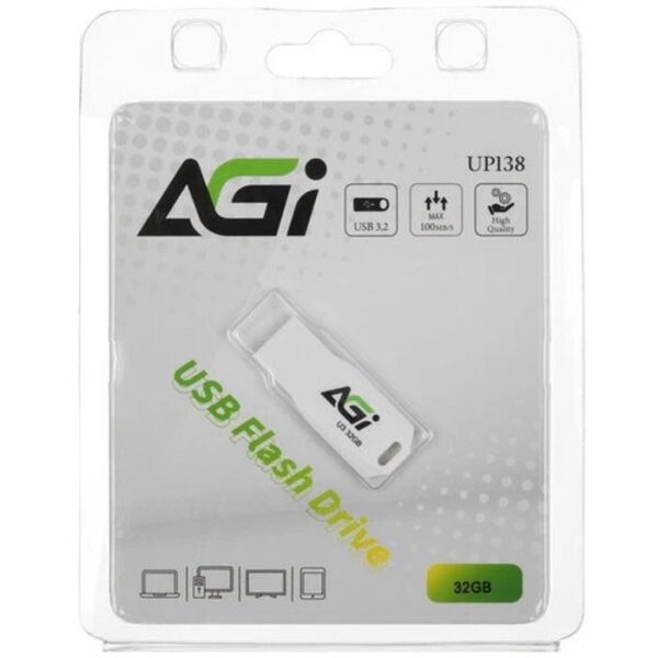 AGI AGI032GBWUP138 32GB USB 3.2 Flash Drive – White