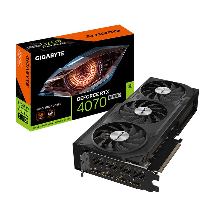 156106140013 كرت الشاشة جيجابايت RTX 4070 SUPER WINDFORCE OC 12GB - الصورة 1