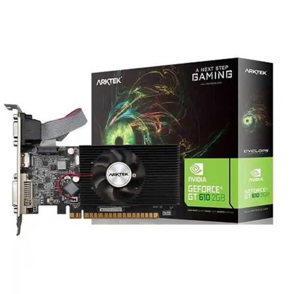 بطاقة الرسوميات ARKTEK NVIDIA GeForce GT 610 - 2 جيجابايت DDR3