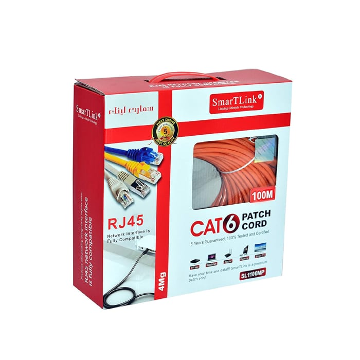 156206200003 كابل شبكة SmartLink CAT6 بطول 100 متر - الصورة 1