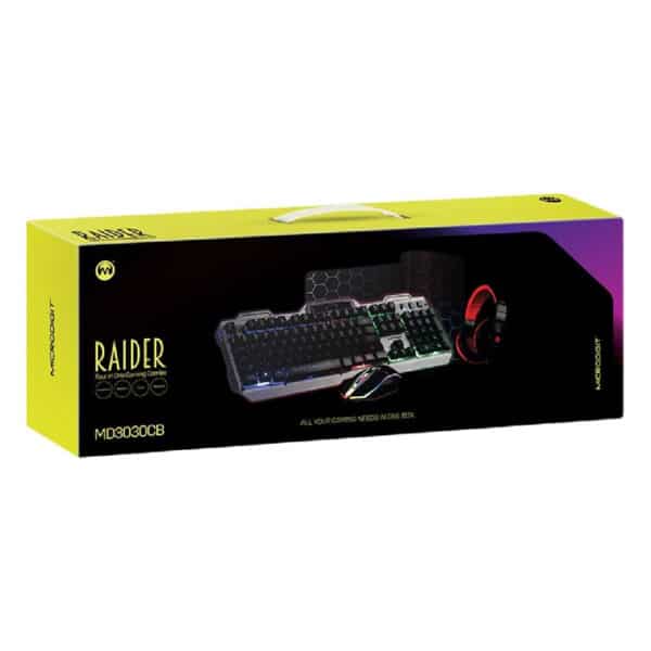 🎮 RAIDER Gaming Keyboard Microdigit MD3030CB - 4-in-1 Combo