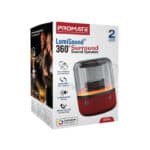 Promate Glitz Bluetooth Speaker - Red - 8W - Image 2