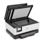 طابعة HP OfficeJet Pro 8023 متعددة الوظائف – طباعة، نسخ، مسح ضوئي، فاكس، واي فاي، دعم تطبيق HP Smart، طباعة ملونة، اتصال USB، شاشة لمس – أبيض