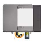 طابعة HP OfficeJet Pro 8023 متعددة الوظائف – طباعة، نسخ، مسح ضوئي، فاكس، واي فاي، دعم تطبيق HP Smart، طباعة ملونة، اتصال USB، شاشة لمس – أبيض