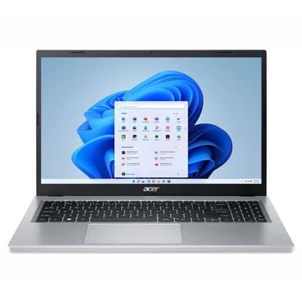 لابتوب Acer Aspire مع معالج  Core i3-N305/ ذاكرة RAM سعة 4 جيجابايت/قرص SSD سعة 512 جيجابايت/بشاشة 15.6 بوصة/ نظام ويندوز 11 هوم/ اللون الفضي ( Pure S