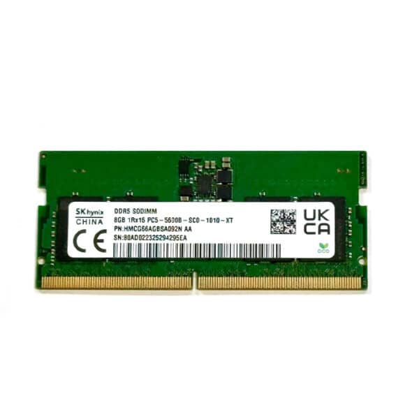 ذاكرة SK hynix DDR5 بسعة 8 جيجابايت – بسرعة 5600 ميجاهرتز، نوع SO-DIMM لأجهزة اللابتوب