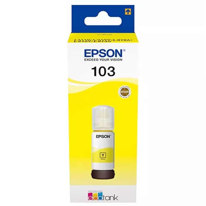 094404020004 EPSON EcoTank 103 Yellow Ink Bottle – Original - Image 1