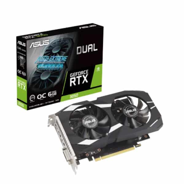 بطاقة الرسوميات ASUS Dual GeForce RTX 3050 بسعة 6 جيجابايت