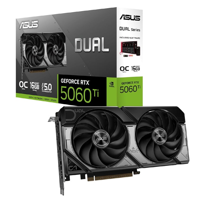 156126150001 ASUS Dual GeForce RTX 5060 Ti 16GB Graphics Card - Image 1
