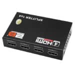 مقسم HDMI 1 إلى 4 مع الكشف التلقائي ومحول طاقة – موديل CV666