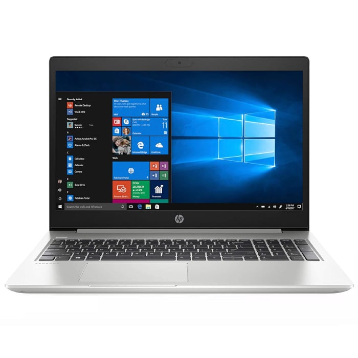 969620500001 لابتوب إتش بي بروبوك 450 G7 مجدد – معالج إنتل كور i5-10210U بسرعة 1.60 جيجاهرتز – 16 جيجابايت DDR4 – 256 جيجابايت NVMe M.2 SSD – شاشة 15.6 إنش FHD – Intel UHD Graphics – قارئ بصمة – لوحة مفاتيح بإضاءة خلفية – ويندوز 11 برو – فضي - الصورة 1
