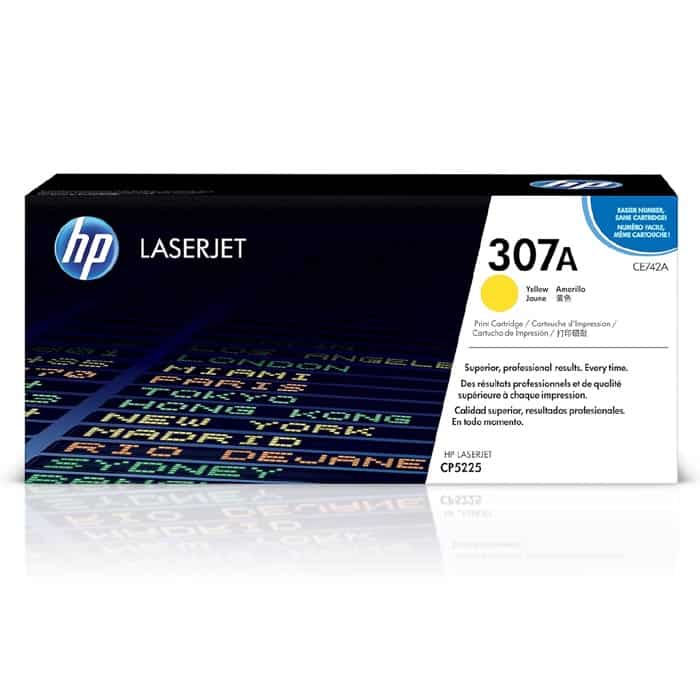 094004060113 HP 307A Yellow Original LaserJet Toner Cartridge CE742A - Delivery within 7 days - Image 1