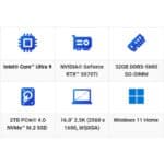 ASUS Gaming G615LR-S5063W Laptop – Intel Core Ultra 9-275HX, 32GB RAM, 2TB SSD, 16" IPS 240Hz Display, NVIDIA GeForce RTX 5070 Ti, Windows 11 Home, Volt Green - Image 5