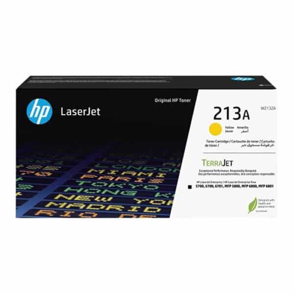 خرطوشة حبر لون أصفر أصلي من إتش بي 213A (W2132A)213A ليزر جيت - التوريد خلال 7 ايام