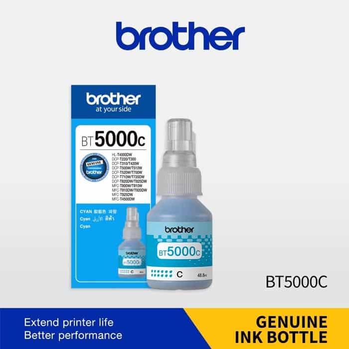094354020001 Brother Inkbottle BT5000C, Cyan – Page Yield Up to 5,000 Pages - Delivery within 7 days - Image 1