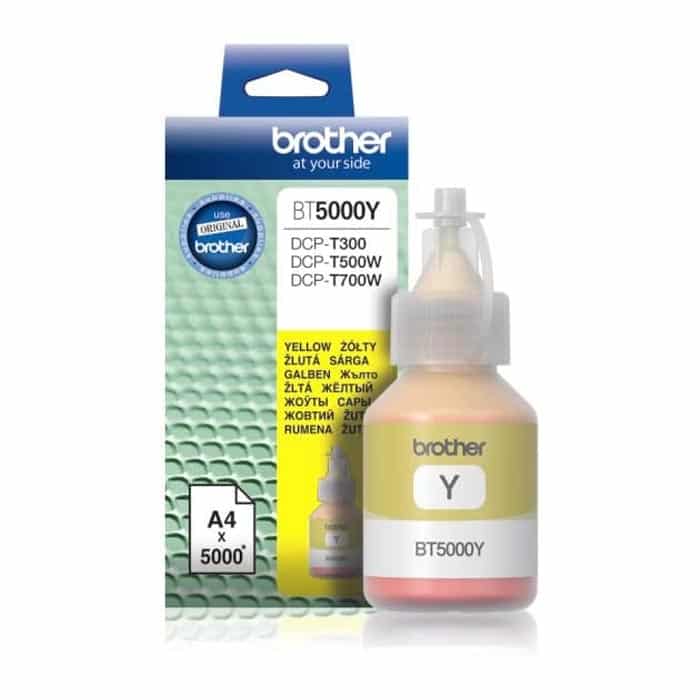 094354020002 Brother Inkbottle BT5000Y, Yellow – Page Yield Up to 5,000 Pages - Delivery within 7 days - Image 1