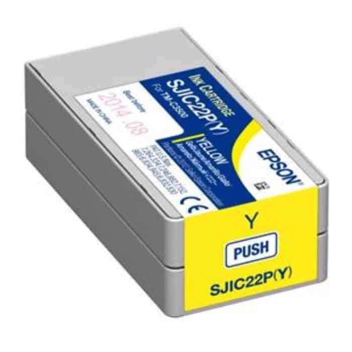 094404020020 خرطوشة حبر ابسون SJIC22P متوافق مع طابعة ColorWorks C3500 أصفر C33S020604 - التوريد خلال 7 أيام - الصورة 1